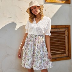 Платье с цветочным принтом Shein