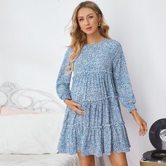 Платье для беременных с цветочным принтом Shein
