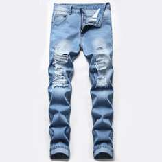 Карман Одноцветный Мужские джинсы Shein