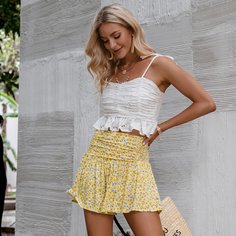 Юбка с цветочным принтом Shein