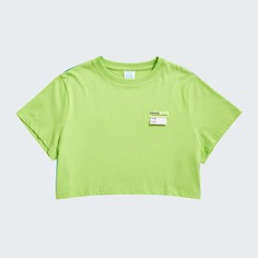 Короткая футболка с заплатками Shein