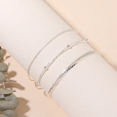 3шт однотонный браслет Shein