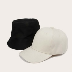 Мужская однотонная бейсболка и шляпа Shein