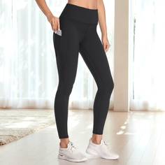 спортивные леггинсы с широкой талией и карманом для телефона Shein