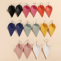 Серьги-подвески в форме листа 8 пар Shein