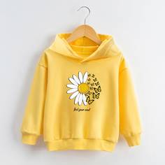 Со цветочками Повседневный Свитшоты для девочек Shein