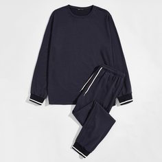 Мужсая пижама с полосками Shein