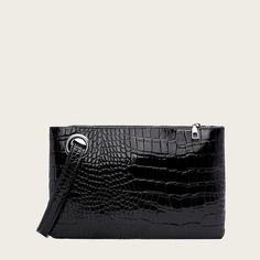 Сумка-клатч с крокодиловым тиснением Shein