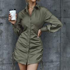 Платье-рубашка на кулиске Shein