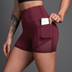 Спортивные шорты с карманом для телефона Shein