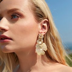 Серьги-подвески с цветком Shein