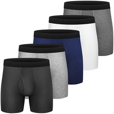 Мужские 5шт контрастные трусы-боксеры Shein