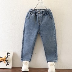 Одноцветный Джинсы для мальчиков Shein