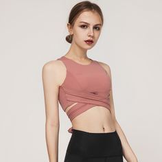 крест на крест Одноцветный Спортивные бюстгальтеры Shein