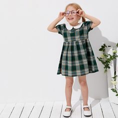 Платье в клетку для девочек Shein