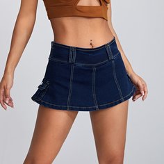 Джинсовая юбка с карманом Shein