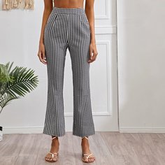 Клетка Повседневный Брюки Shein