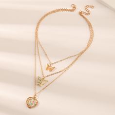 Ожерелье с бабочкой для девочек Shein