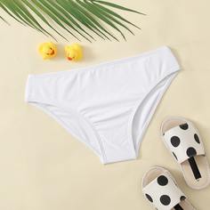 Одноцветный Повседневный Купальники для девочек Shein