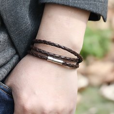 Многослойный плетеный браслет для мужчин Shein