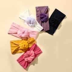 6шт Детская повязка на голову с цветком Shein