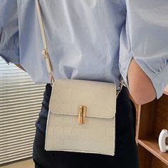 Сумка через плечо с крокодиловым узором Shein