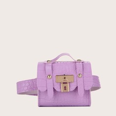 Поясная сумка с крокодиловым узором для девочек Shein