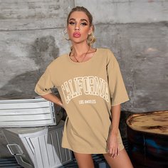 Футболка с текстовым принтом Shein
