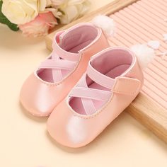 Балетки на липучке для девочек Shein