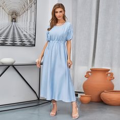 Платье с кружевной отделкой на кулиске Shein