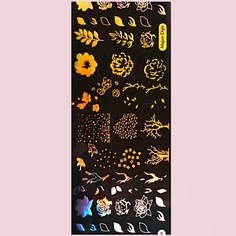 1 лист наклейка для ногтей с цветочным узором Shein