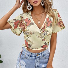 Топ с рукавами бабочка Shein