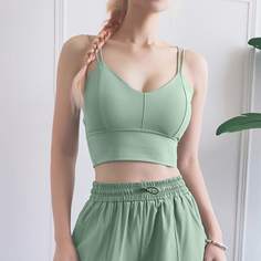 Одноцветный Спортивные бюстгальтеры Shein