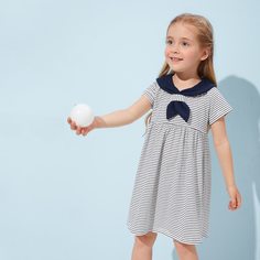 Платье в полоску для девочек Shein