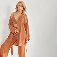 Халат для сна с поясом Shein