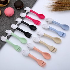 2шт ложка и вилка в форме руки случайного цвета Shein