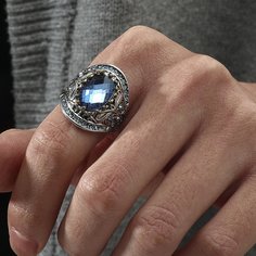 Мужское кольцо со стразами Shein