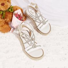 Сандалии с узлом и стразами для девочек Shein