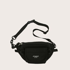 Мужская поясная сумка с карманом и текстовым принтом Shein