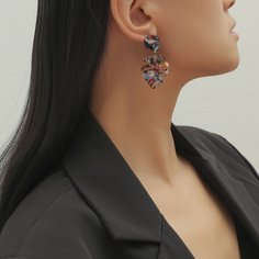 Серьги-подвески в форме листвы Shein