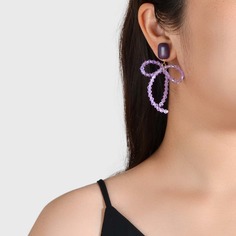 Серьги-подвески из бусин с бантом Shein