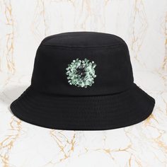 Шляпа с принтом листьев Shein