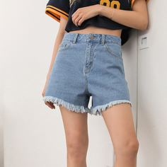 Широкие джинсовые шорты Shein