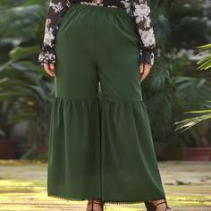 Брюки-клеш размера плюс с кружевной отделкой Shein