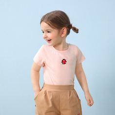 Топ с вышивкой для девочек Shein