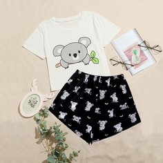 Пижама с принтом коалы Shein