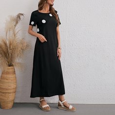 В горошек Повседневный Платье Shein