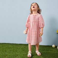Платье в клетку для девочек Shein