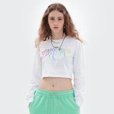 с вышивкой буква Повседневный Свитшоты Shein
