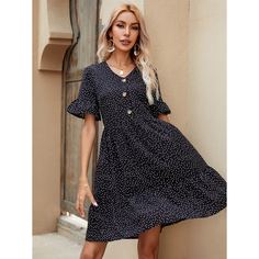 Платье в горошек Shein